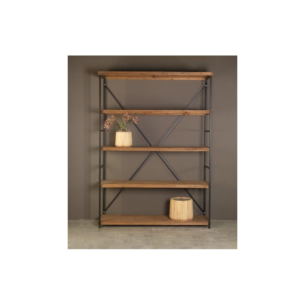 SCAFFALE FERRO LEGNO 153X47 H210